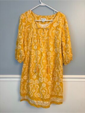 Studio Yellow and White Mini Dress